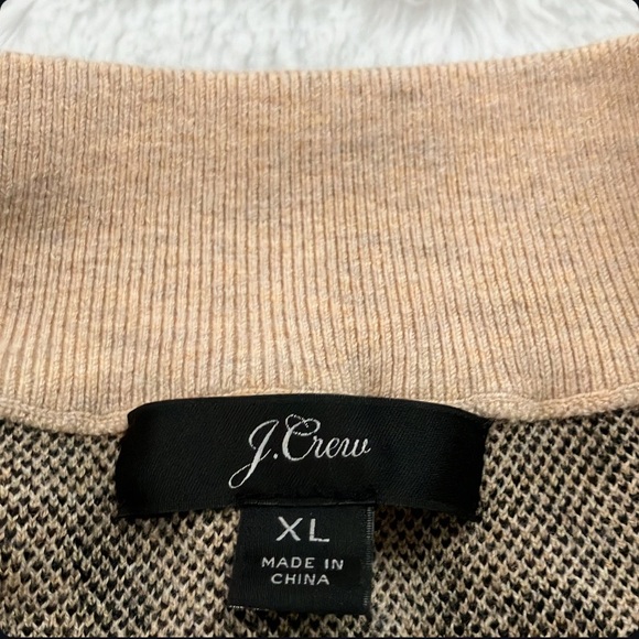 Like New J. Crew Leopard Bomber Jacket Sweater Zip Cardigan - Picture 7 of 8